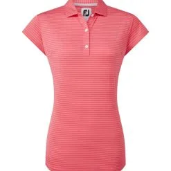 FootJoy Ladies Tonal Stripe Lisle Golf Polo Shirt