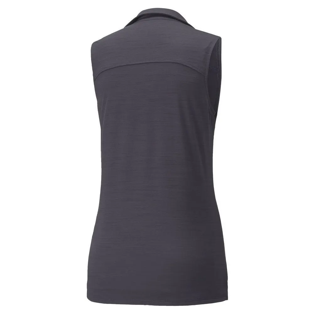 Puma Ladies Cloudspun Coast Sleeveless Golf Polo Shirt - Image 3
