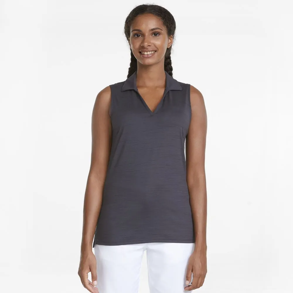 Puma Ladies Cloudspun Coast Sleeveless Golf Polo Shirt - Image 2