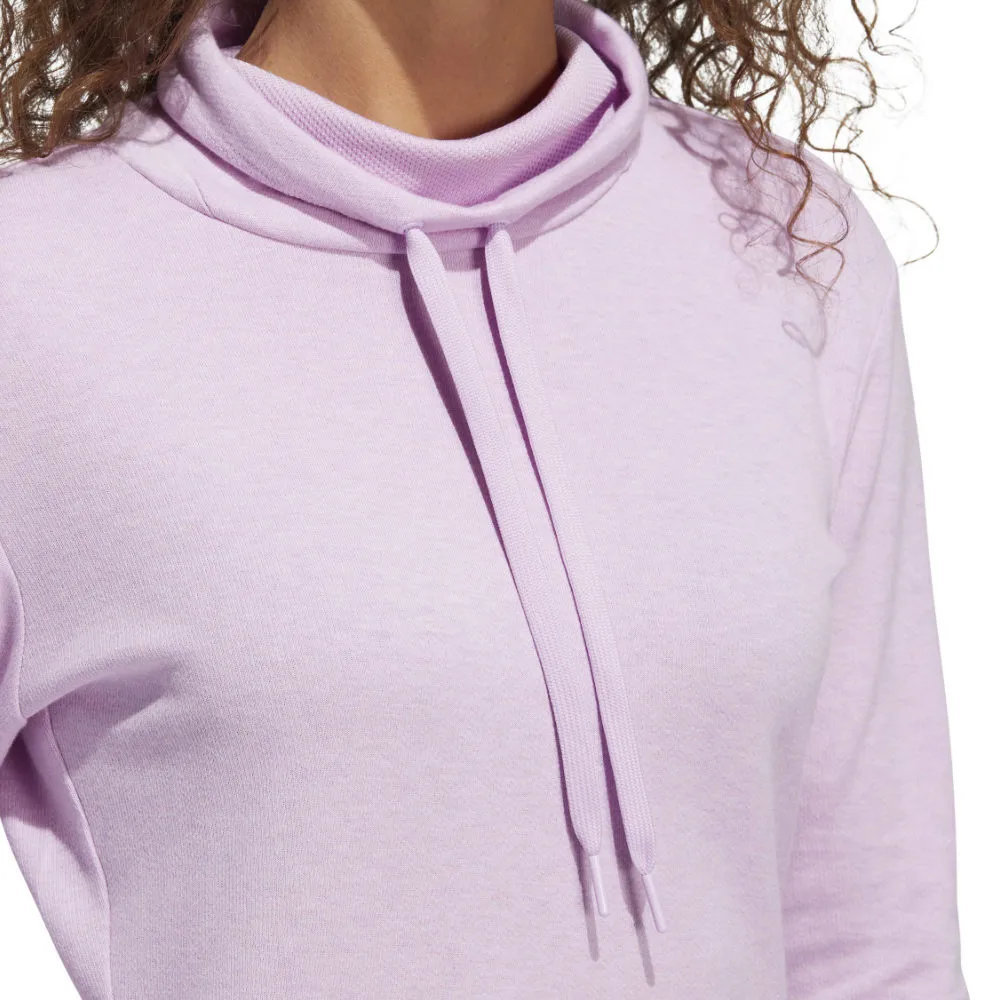 Adidas Ladies Melange High Mock Golf Pullover - Image 3