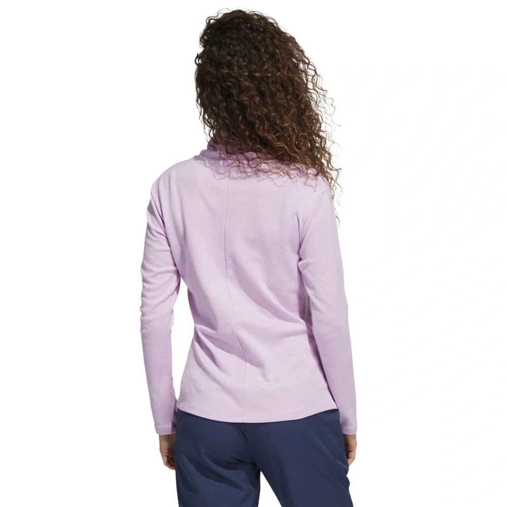 Adidas Ladies Melange High Mock Golf Pullover - Image 6
