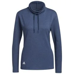 Adidas Ladies Melange High Mock Golf Pullover