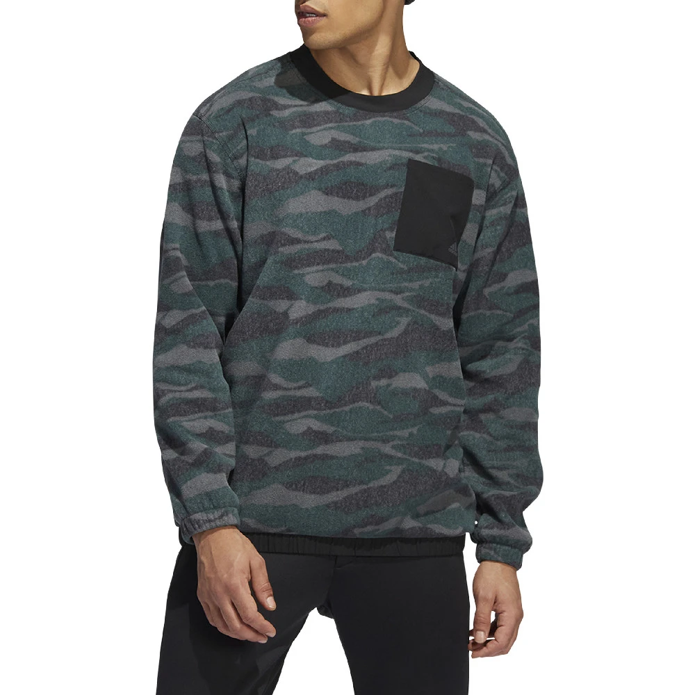 Adidas Men's Texture-Print Crew Golf Sweatshirt - Image 7