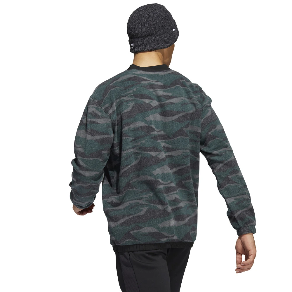 Adidas Men's Texture-Print Crew Golf Sweatshirt - Image 8