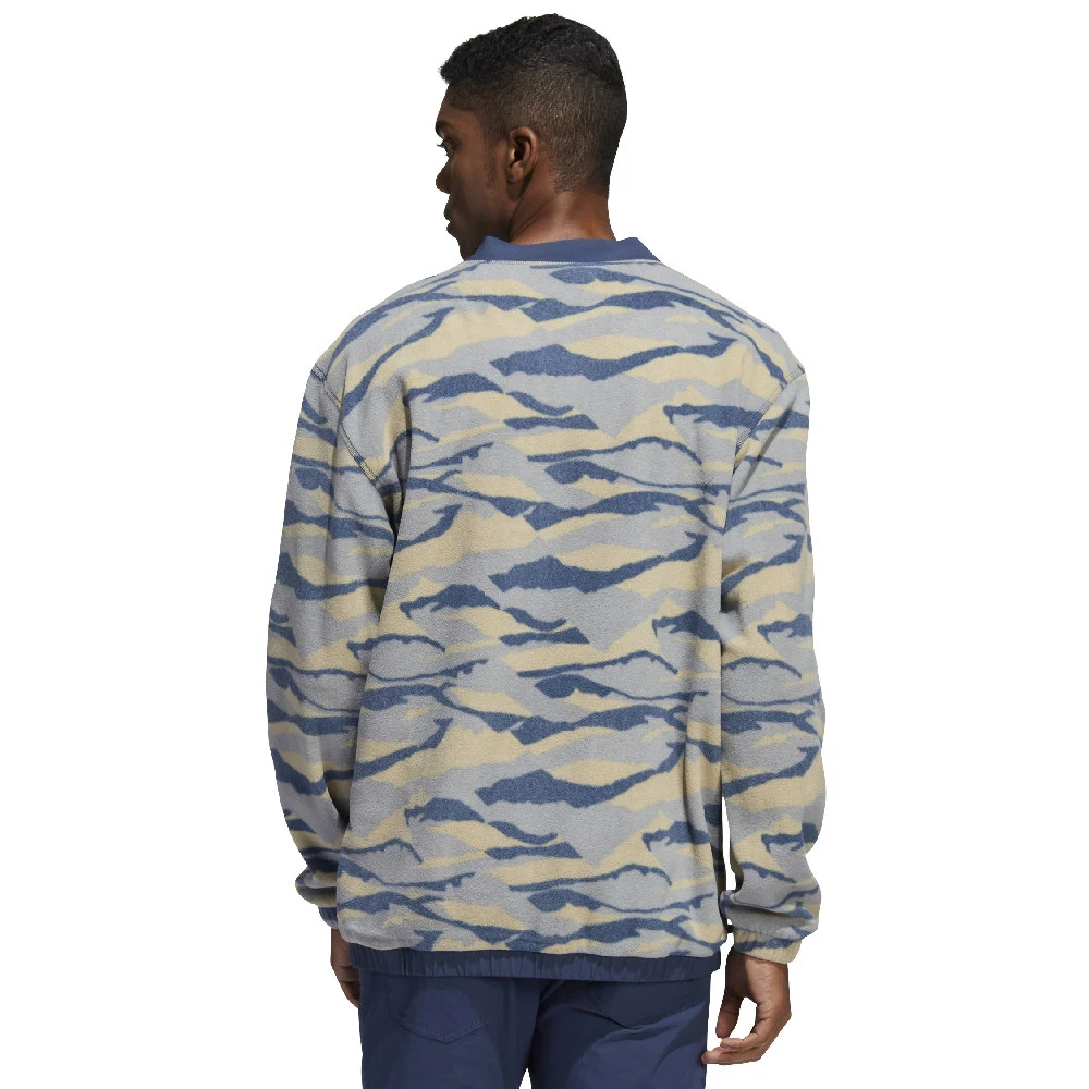 Adidas Men's Texture-Print Crew Golf Sweatshirt - Image 2